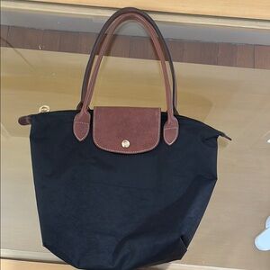 Elegant Black and Brown Tote Bag